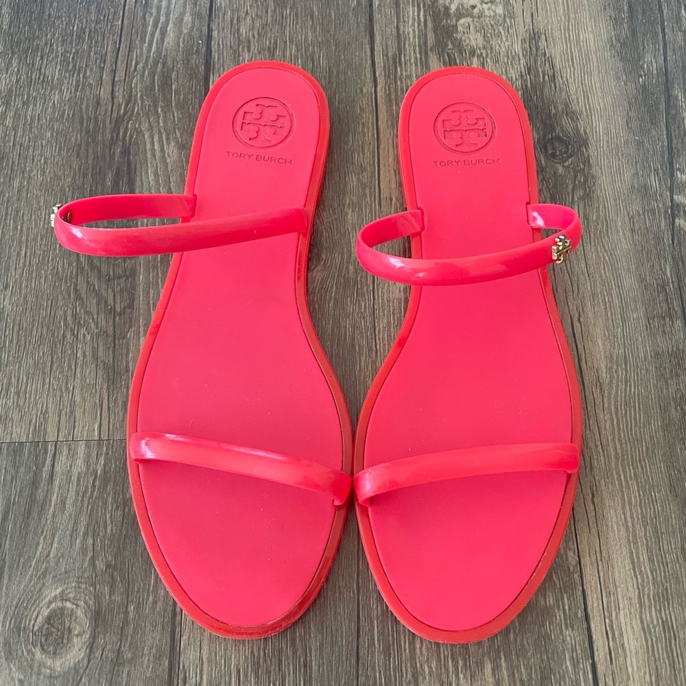 tory burch jelly shoes